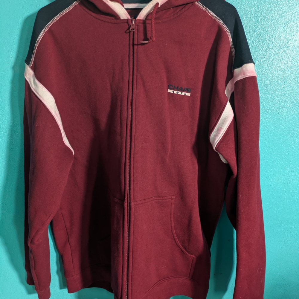 Vintage Y2K Chaps Colorblock‎ Zip-Up Hoodie 🍷
